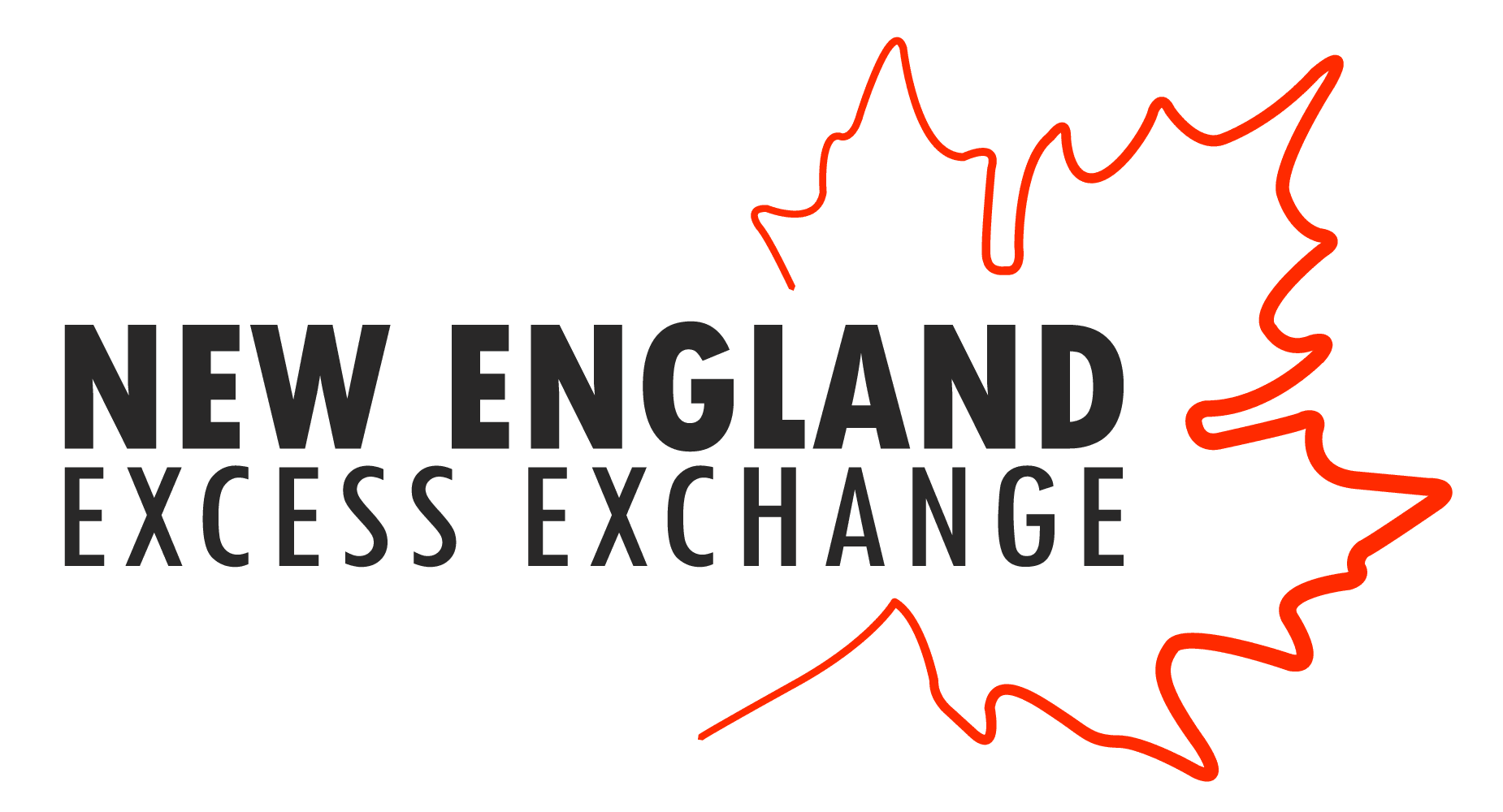 New England Excess Exchange logo red maple leaf