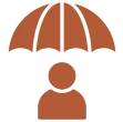 Protection symbol with umbrella